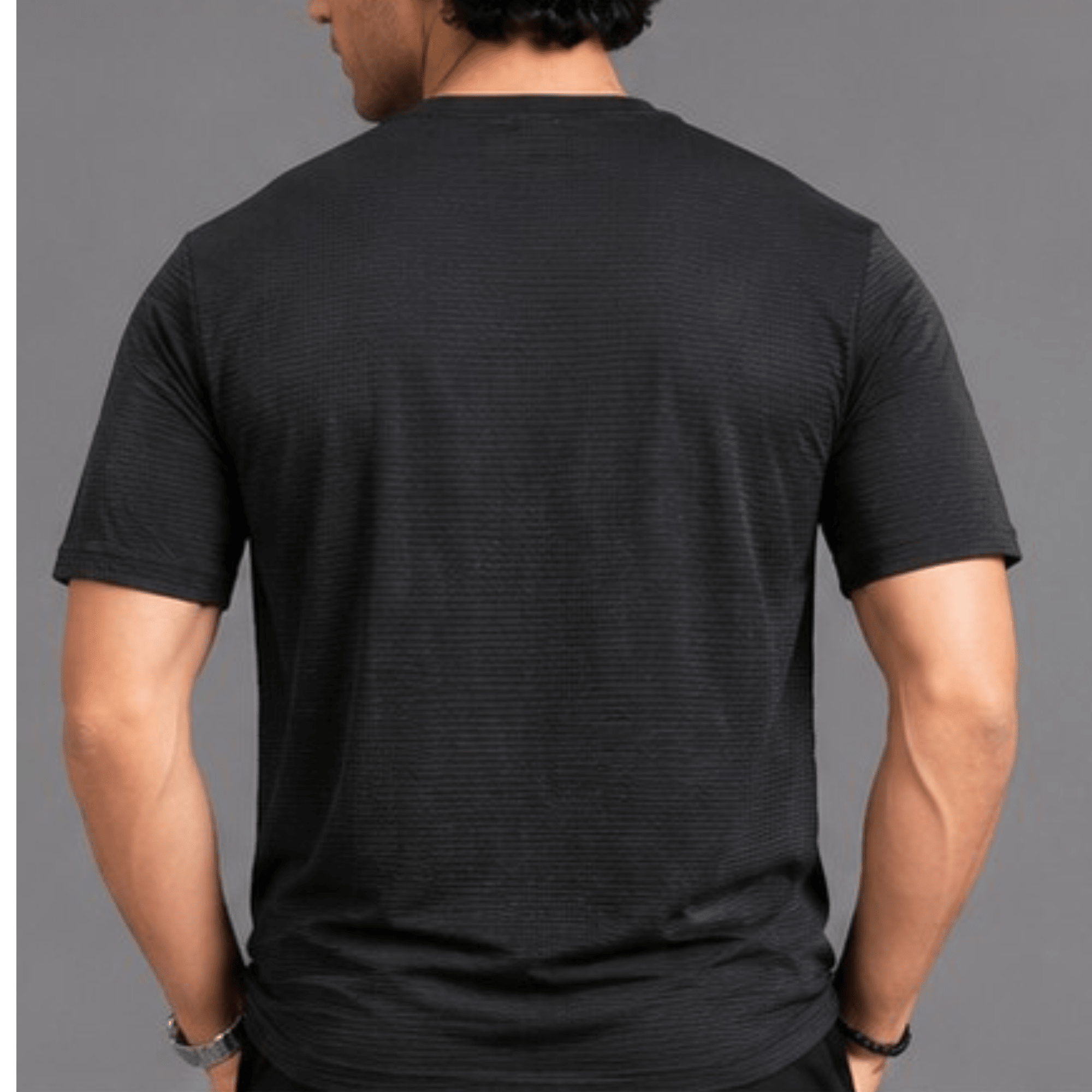 Black Nexora Men’s Athletic Tracksuit – Comfortable Slim Fit Sportswear Set - A Nexora